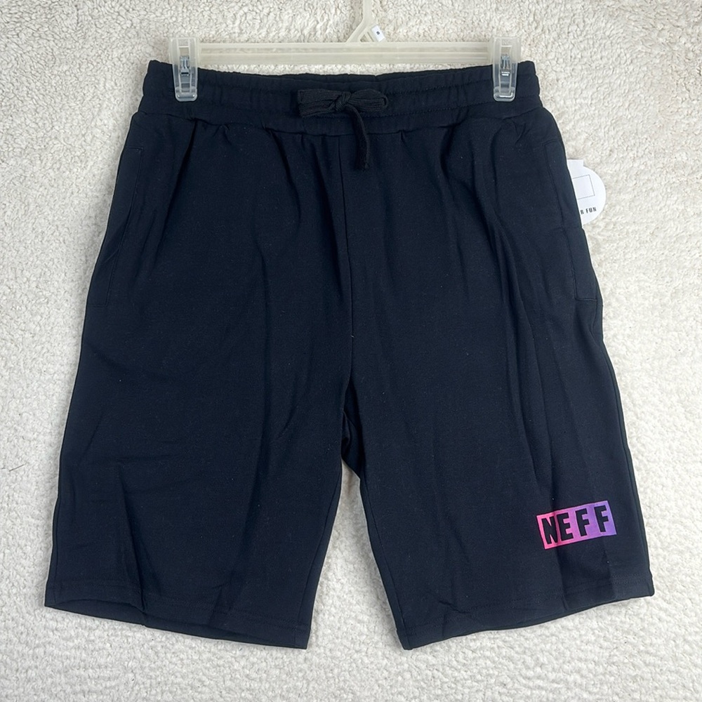 Neff Athletic Streetwear Shorts w/ Drawstring Waistband Acid Drip Logo  NWT